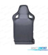 KIT ASIENTO DEPORTIVO SEMI BAQUET ESTILO RS CUERO NEGRO COSTURA ROJA
