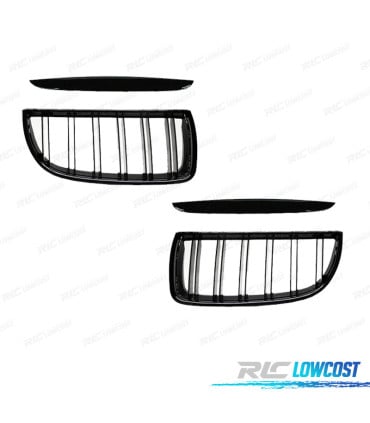 PARRILLAS BMW E90 E91 05-08 LOOK M4 NEGRO BRILLO