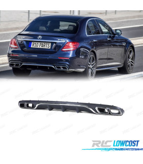 DIFUSOR MERCEDES CLASE E W213 SEDAN 16-20 LOOK AMG E63 + COLAS ESCAPE