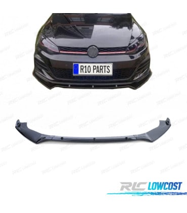 SPOILER LIP VOLKSWAGEN VW GOLF 7 13-20 NEGRO BRILLO