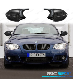 CARCASAS ESPEJOS RETROVISORES BMW E92 E93 10-13 LOOK M3 NEGRO Y CARBONO