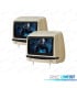 REPOSACABEZAS MULTIMEDIA 7 PULGADAS HD TÁCTIL USB SD COLOR BEIGE