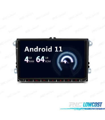 RADIO GPS ANDROID 11 PARA VOLKSWAGEN VW SKODA SEAT