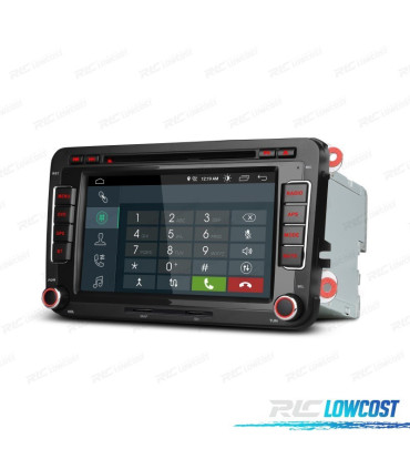 RADIO GPS ANDROID 13 PARA VOLKSWAGEN VW SEAT SKODA TOURAN 7" USB GPS TACTIL HD