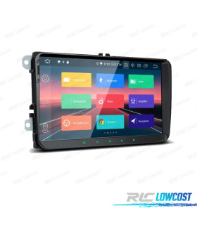 RADIO GPS ANDROID 12 PARA VOLKSWAGEN VW SEAT SKODA LCD TACTIL