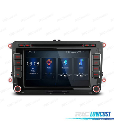 RADIO GPS ANDROID 13 PARA VOLKSWAGEN VW SEAT SKODA TOURAN 7" USB GPS TACTIL HD