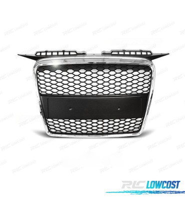 PARRILLA AUDI A3 8P 05-08 LOOK RS CROMO NEGRO