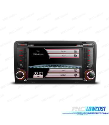 RADIO NAVEGADOR 7" AUDI A3 8P 03-12 USB GPS TACTIL HD