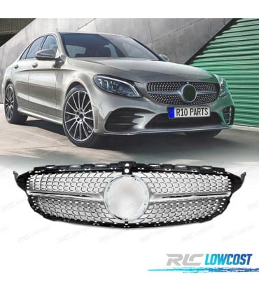 PARRILLA MERCEDES W205 AMG 14-18 CAMARA LOOK DIAMOND SILVER