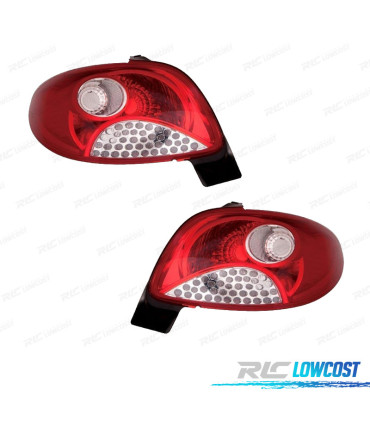PILOTOS PEUGEOT 206 PLUS 09-13 BLANCO ROJO
