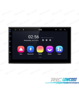 RADIO GPS ANDROID 8.1 7" OCTA-CORE 2DIN MULTIMEDIA PANTALLA CURVA