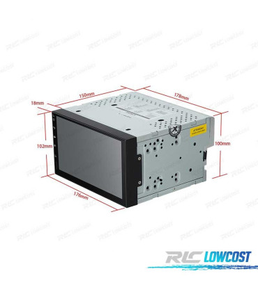 RADIO GPS ANDROID 8.1 7" OCTA-CORE 2DIN MULTIMEDIA PANTALLA CURVA