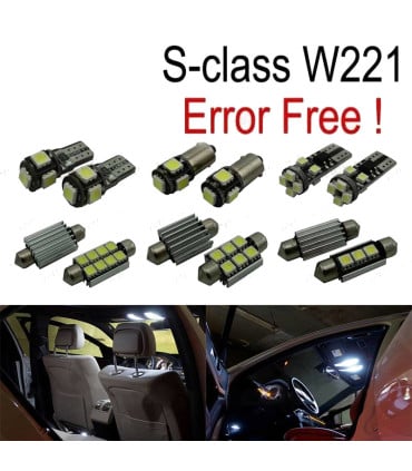 KIT 26 BOMBILLAS LED INTERIOR MERCEDES CLASE S W221 S500 S550 S600 S63AMG S65AMG 06-13