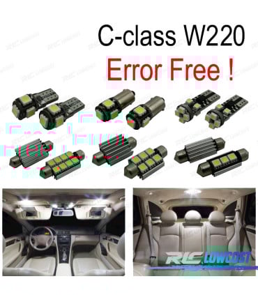 KIT 24 BOMBILLAS LED INTERIOR PARA MERCEDES CLASE S W220 1999 -2005