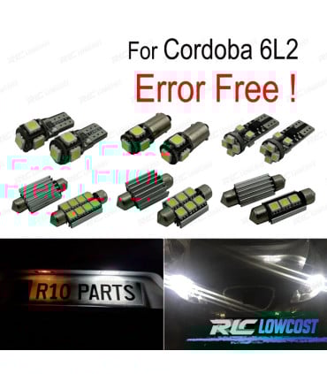 KIT 6 BOMBILLAS LED PARA SEAT CORDOBA 6L 6L2 03-09
