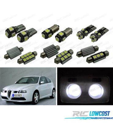 KIT 9 BOMBILLAS LED INTERIOR PARA ALFA ROMEO 147 00-10