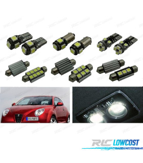 KIT 9 BOMBILLAS LED INTERIOR PARA ALFA ROMEO MITO 08-17