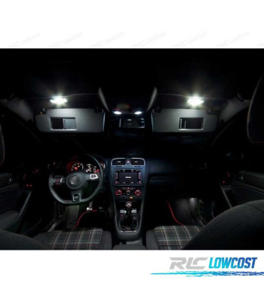 KIT 10 BOMBILLAS LED INTERIOR PARA VOLKSWAGEN VW GOLF 6 MK6 MKVI GTI 10-14