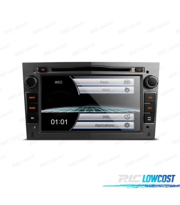 RADIO NAVEGADOR 7" PARA OPEL COLOR GRIS OSCURO USB GPS TACTIL HD