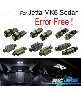 KIT 11 BOMBILLAS LED INTERIOR PARA VOLKSWAGEN VW JETTA 6 VI MK6 SEDÁN 11-18