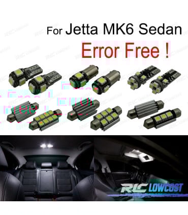 KIT 11 BOMBILLAS LED INTERIOR PARA VOLKSWAGEN VW JETTA 6 VI MK6 SEDÁN 11-18