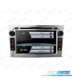 RADIO NAVEGADOR 7" PARA OPEL COLOR GRIS CLARO USB GPS TACTIL HD