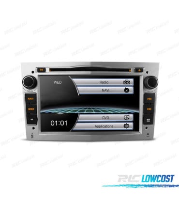 RADIO NAVEGADOR 7" PARA OPEL COLOR GRIS CLARO USB GPS TACTIL HD