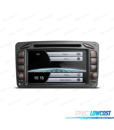 RADIO NAVEGADOR PARA MERCEDES CLASE A C CLK USB GPS TACTIL HD 7"