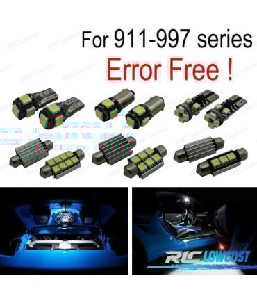 KIT 10 BOMBILLAS LED INTERIOR PARA PORSCHE 911 SERIE 997 CARRERA 4S TURBO S 05-11