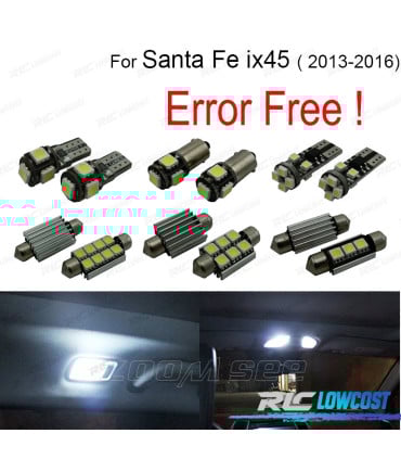 KIT 11 BOMBILLAS LED INTERIOR PARA HYUNDAI SANTAFE SANTA FE IX45 13-16