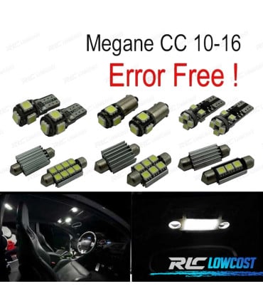 KIT 10 BOMBILLAS LED INTERIOR PARA RENAULT MEGANE CC 10-16