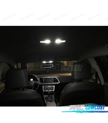 KIT BOMBILLAS LED INTERIOR PARA SEAT LEON MK3 5F 5F1 5F5 5F8 13-18