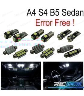 KIT 12 BOMBILLAS LED INTERIOR PARA AUDI A4 B5 SEDAN 96-01