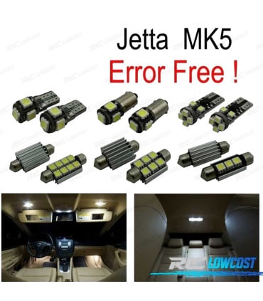 KIT 12 BOMBILLAS LED INTERIOR PARA VOLKSWAGEN VW JETTA 5 MK5 05-10