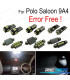 KIT 12 BOMBILLAS LED INTERIOR PARA VOLKSWAGEN VW POLO MK4 SEDAN 9A4 03-10
