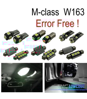 KIT 15 BOMBILLAS LED INTERIOR PARA MERCEDES CLASE M W163 ML320 ML350 ML430 ML500 ML55 AMG 98-05