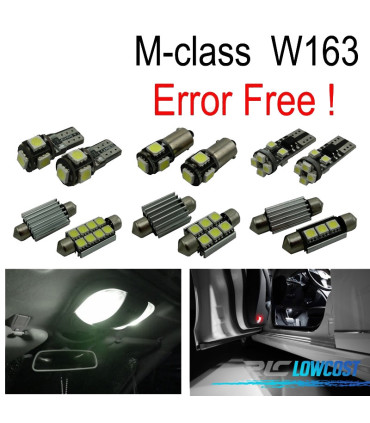 KIT 16 BOMBILLAS LED INTERIOR PARA MERCEDES CLASE M W163 ML320 ML350 ML430 ML500 ML55 AMG 98-05
