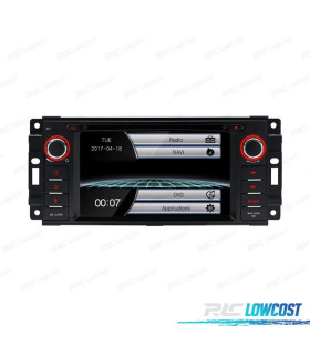 RADIO NAVEGADOR 6.2" PARA JEEP WRANGLER 07-12, GRAND CHEROKEE 08-11 USB GPS TACTIL HD