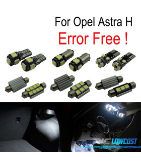 KIT 15 BOMBILLAS LED INTERIOR PARA OPEL ASTRA H OPC GTC HATCHBACK 04-09