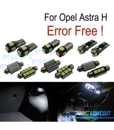 KIT 15 BOMBILLAS LED INTERIOR PARA OPEL ASTRA H OPC GTC HATCHBACK 04-09