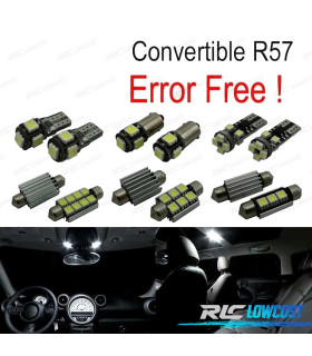 KIT 12 BOMBILLAS LED INTERIOR PARA MINI COOPER CABRIO CONVERTIBLE R57 09-15