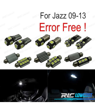 KIT 6 BOMBILLAS LED INTERIOR HONDA JAZZ APTO 09-13