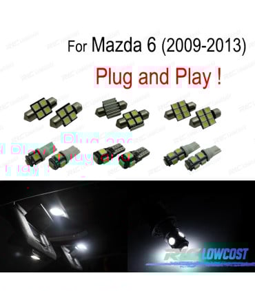 KIT 7 BOMBILLAS LED INTERIOR PARA MAZDA 6 09-13