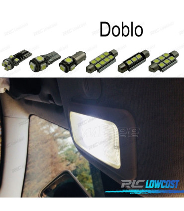 KIT 7 BOMBILLAS LED INTERIOR PARA FIAT DOBLO 00-17