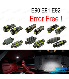 KIT 10 BOMBILLAS LED INTERIOR BMW SERIE 3 E90 E91 E92 06-11
