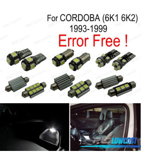 KIT 7 BOMBILLAS LED INTERIOR ACCESORIOS PARA SEAT CORDOBA 6 K 1 6K2 93-99