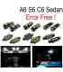 KIT 11 BOMBILLAS LED INTERIOR AUDI A6 S6 RS6 C6 SEDAN 05-11