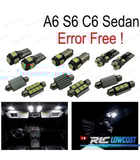 KIT 11 BOMBILLAS LED INTERIOR AUDI A6 S6 RS6 C6 SEDAN 05-11