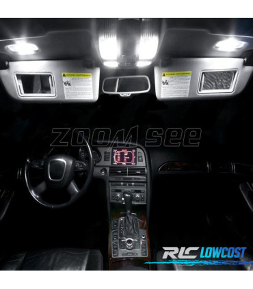 KIT 11 BOMBILLAS LED INTERIOR AUDI A6 S6 RS6 C6 SEDAN 05-11