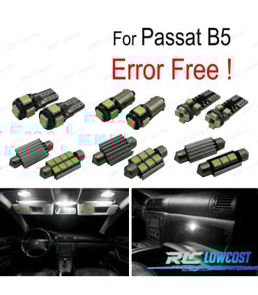 KIT 11 BOMBILLAS LED INTERIOR PARA VOLKSWAGEN VW VOLKSWAGEN VW PASSAT B5 97-05